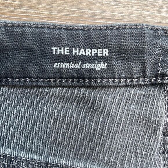 AG Adriano Goldschmied Harper Dark Gray Essential Straight Jeans 26R - Picture 6 of 13